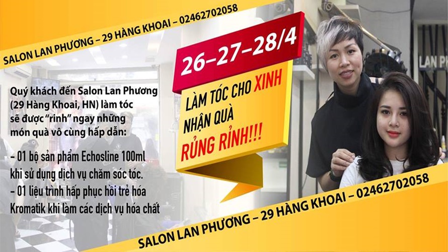 Mừng 30/4–1/5, Lan Phương Hair Salon bùng nổ loạt combo ưu đãi lớn