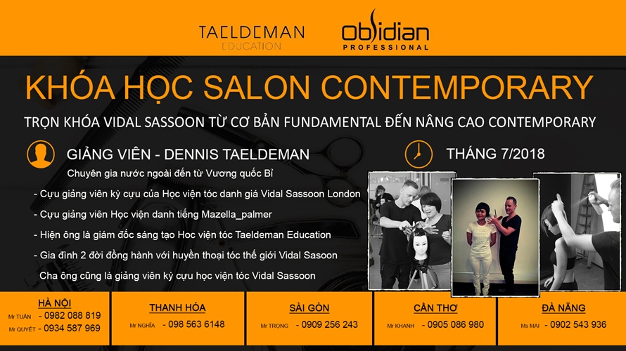 Khóa học Vidal Sassoon đầy đủ và chuyên sâu nhất từ trước đến nay – Salon Contemporary