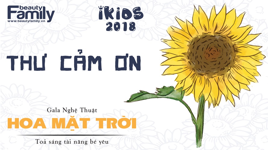 Thư cảm ơn từ Ban tổ chức Gala Ikids Việt Nam 2018 – Hoa Mặt Trời