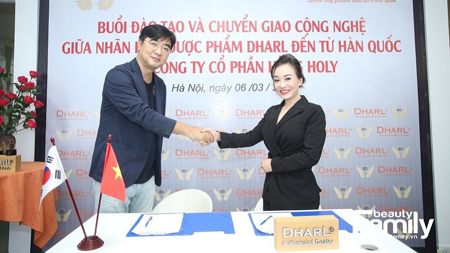 Công ty Dharl Hàn Quốc và Công ty Hằng Holy ký kết hợp tác thương mại và chuyển giao công nghệ làm đẹp