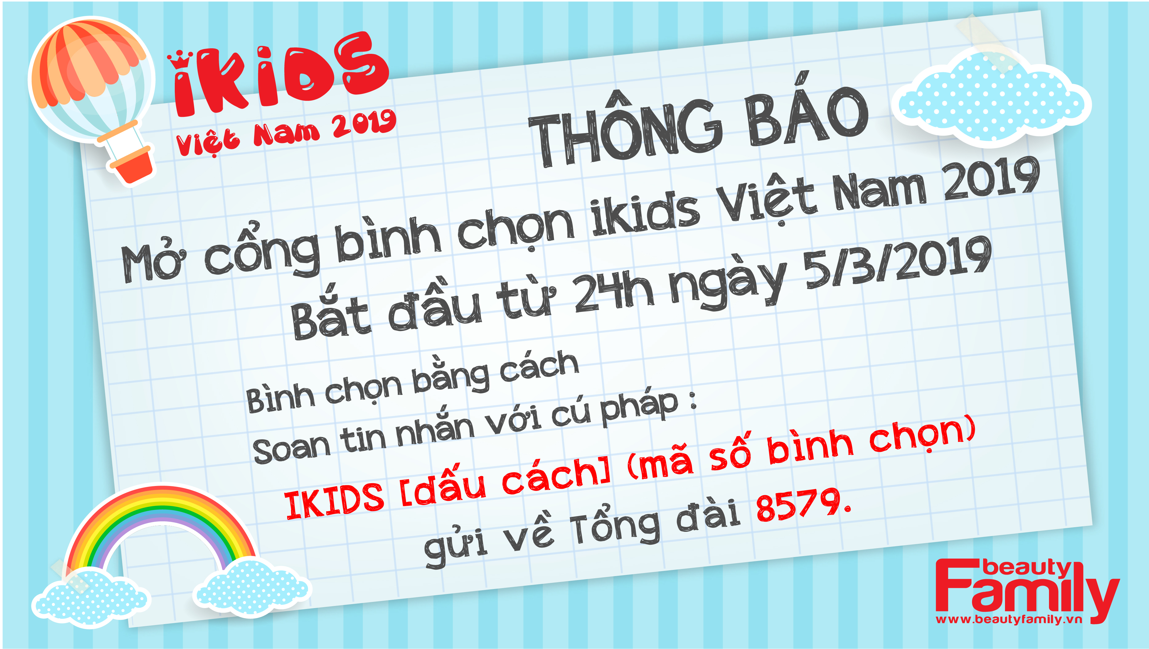 Ikids Việt Nam 2019 chính thức mở cổng bình chọn vòng 1 lúc 24h ngày 5/3
