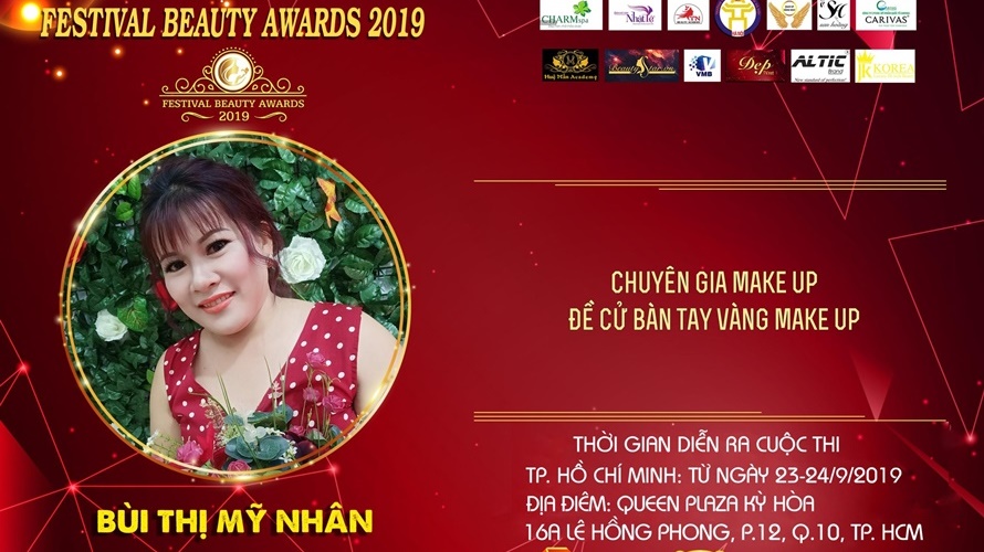 Bùi Thị Mỹ nhân- hạng mục Vinh danh Bàn tay vàng Make up: “Đối với tôi mỗi ngày được làm đẹp cho những chị em phụ nữ là một ngày tràn đầy hạnh phúc”