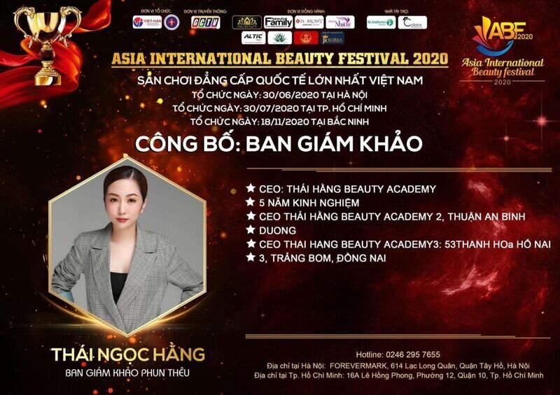 CEO Thái Hằng Beauty Academy: Master Thái Ngọc Hằng chính thức xuất hiện trên băng ghế giám khảo bộ môn Phun thêu