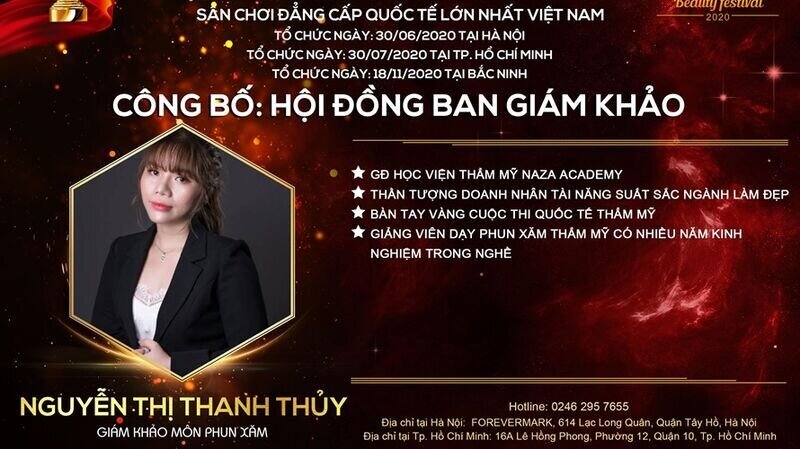 Master Nguyễn Thị Thanh Thủy – giám khảo bộ môn Phun xăm: “Thành công từ chính nỗ lực chứng minh đam mê của bản thân.”