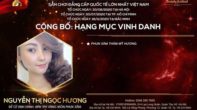 Nghệ nhân Nguyễn Thị Ngọc Hương – Đề cử Vinh danh Bàn tay vàng bộ môn Phun xăm: “Đề cử là nguồn động viên lớn với tôi.”
