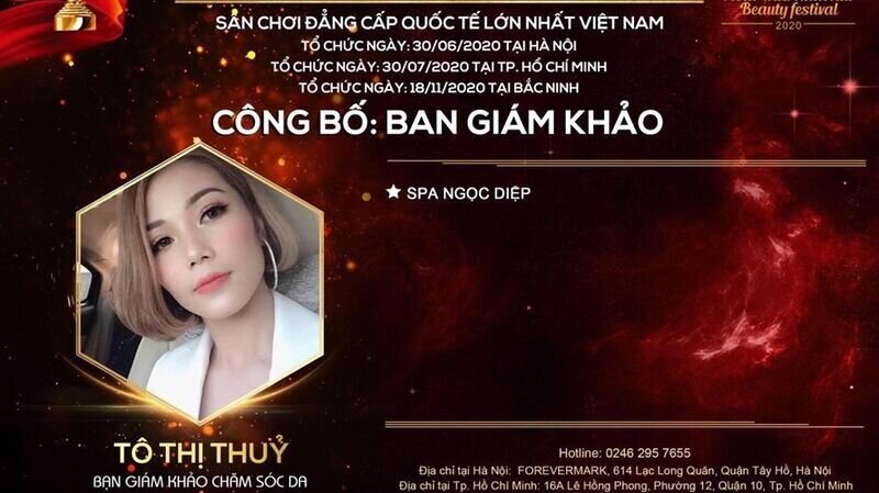 Master Tô Thị Thủy – Giám khảo bộ môn Chăm sóc da: “Bước vào cuộc thi, hình ảnh của tôi hôm nay sẽ là hình ảnh của các bạn vào ngày mai.”