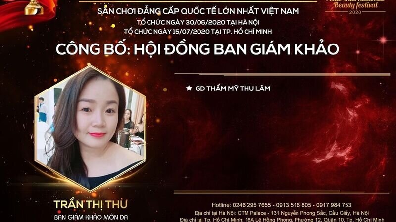 Master Thu Trần– giám khảo bộ môn Chăm sóc Da: “Tôi hi vọng các thí sinh sẽ tự tin, bình tĩnh và giành chiến thắng.”
