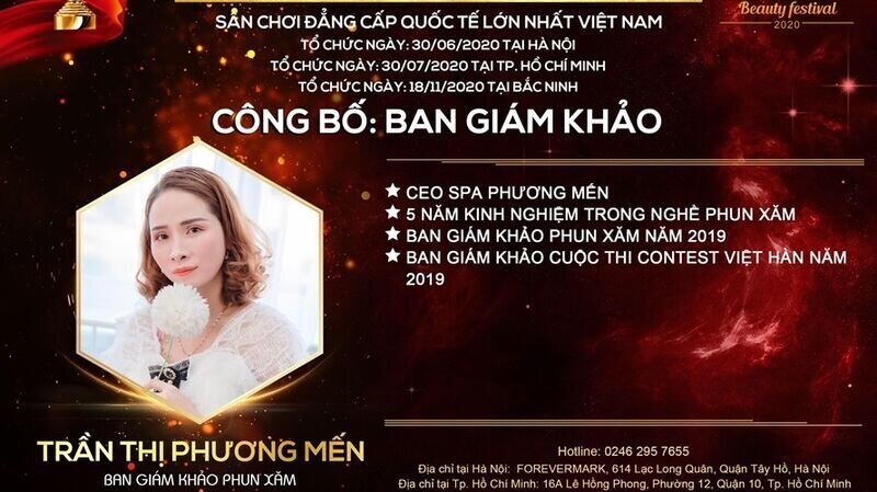 Master Trần Thị Phương Mến – Giám khảo bộ môn Phun xăm chia sẻ gì sau cuộc thi Asia International Beauty Festival 2020 kết thúc thành công rực rỡ?