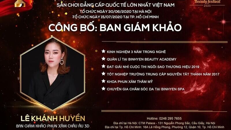 Master Lê Khánh Huyền – Giám khảo bộ môn Phun xăm châu Âu 3D: “Tôi đã sẵn sàng trên cương vị mới của mình.”
