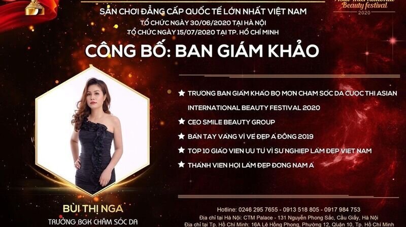 Master Bùi Thị Nga – Trưởng ban giám khảo bộ môn Chăm sóc Da: “Sự công tâm và công bằng của các giám khảo sẽ đưa cuộc thi đến thành công.”