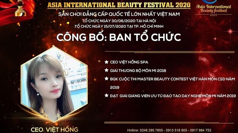 Master Việt Hồng– Giám khảo bộ môn chăm sóc Da chia sẻ gì trước thềm chung kết cuộc thi Asia International Beauty Festival 2020?
