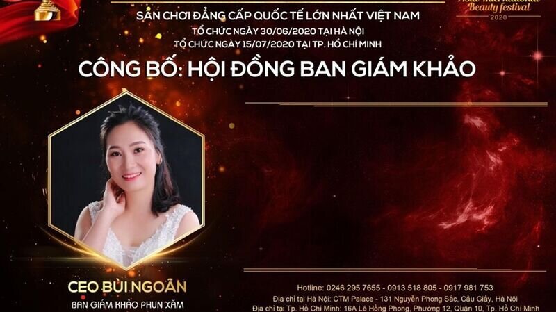 Master Bùi Thị Ngoãn – giám khảo bộ môn Phun xăm thẩm mỹ: “Tự tin và niềm đam mê chính là chìa khóa để các bạn thí sinh bước đến thành công.”