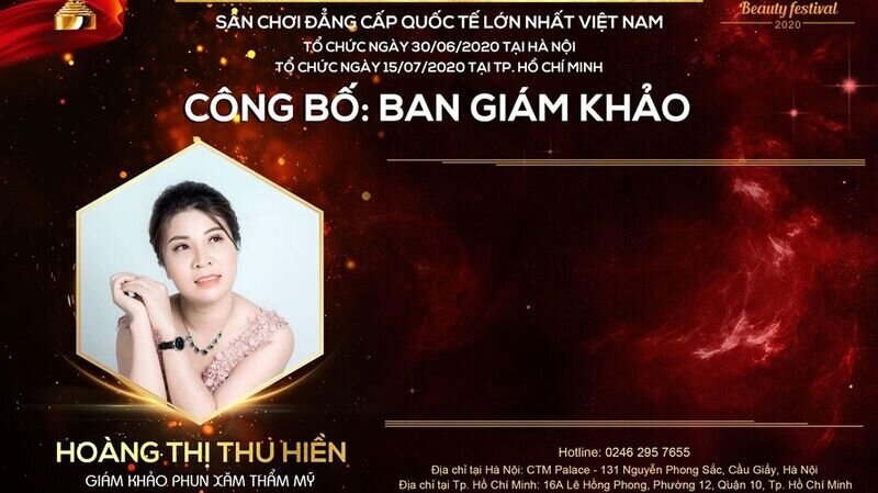 Master Hoàng Thị Thu Hiền – giám khảo bộ môn Phun xăm thẩm mỹ: “Người làm đẹp cần có cái tâm sáng thì ắt sẽ thành công và lan tỏa giá trị cho cộng đồng.”