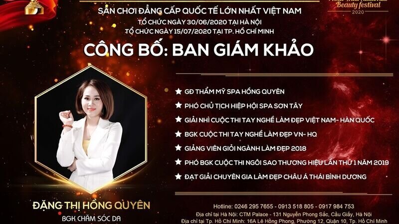 Master Hồng Quyên– Giám khảo bộ môn chăm sóc Da: “Tôi tin rằng với sự công tâm của BGK, cuộc thi sẽ tìm ra được những thí sinh xuất sắc và xứng đáng nhất.”