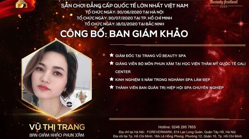 Master Trang Vũ – Giám khảo bộ môn Phun xăm: người nghệ nhân làm đẹp tài năng và giàu tâm huyết với nghề