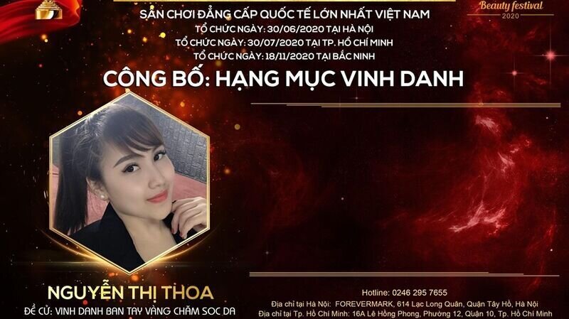 Nghệ nhân Nguyễn Thị Thoa: đề cử Vinh danh Bàn tay vàng Chăm sóc Da: “Tôi hạnh phúc và vinh dự khi được nhận đề cử từ Ban tổ chức”