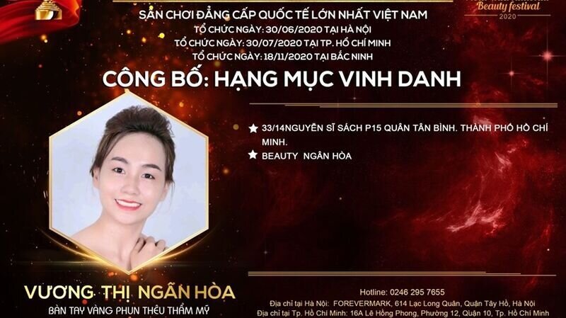 Nghệ nhân Ngân Hòa- Vinh danh Bàn tay vàng Phun thêu thẩm mỹ: “Tôi vinh dự và tự hào khi được vinh danh tại hạng mục cao quý này.”