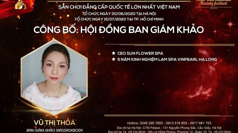 Master Vũ Thị Thỏa- giám khảo bộ môn Massage body: “Tôi tin rằng mọi sự nỗ lực của các em đều sẽ mang tới vinh quang và chiến thắng.”