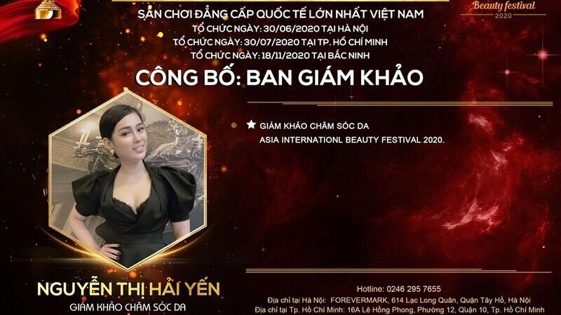 Master Nguyễn Yến– giám khảo bộ môn Chăm sóc Da: “Trên cương vị Ban giám khảo, tôi chắc chắn sẽ làm việc công tâm để tìm ra những thí sinh xuất sắc nhất.”
