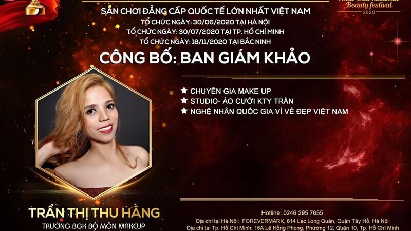 Master Trần Thu Hằng – Trưởng ban giám khảo bộ môn Makeup: “Tôi tin rằng, đam mê và sự nỗ lực sẽ giúp các bạn thành công để tiến xa hơn.”