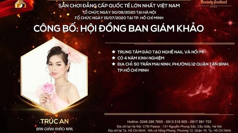 Master Trúc An – giám khảo bộ môn Nail: “Tôi hi vọng qua cuộc thi, các nhân tài sẽ được phát hiện, đưa ngành làm đẹp ngày càng phát triển.”