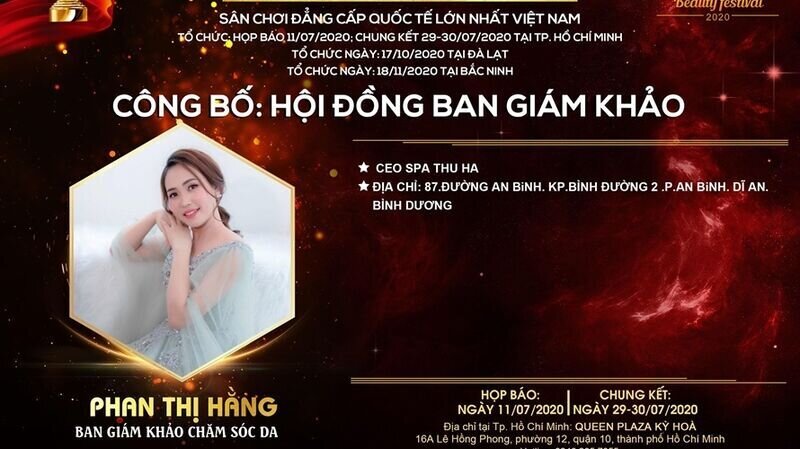 Master Phan Thị Hằng– Giám khảo bộ môn chăm sóc Da chia sẻ gì trước thềm chung kết cuộc thi Asia International Beauty Festival 2020?