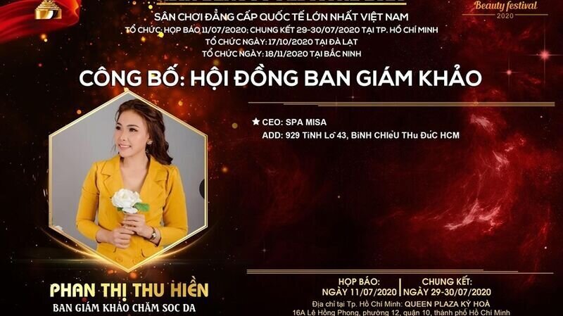 Master Phan Thị Thu Hiền – giám khảo bộ môn Chăm sóc Da: chia sẻ gì sau thành công rực rỡ tại cuộc thi Asia International Beauty Festival 2020