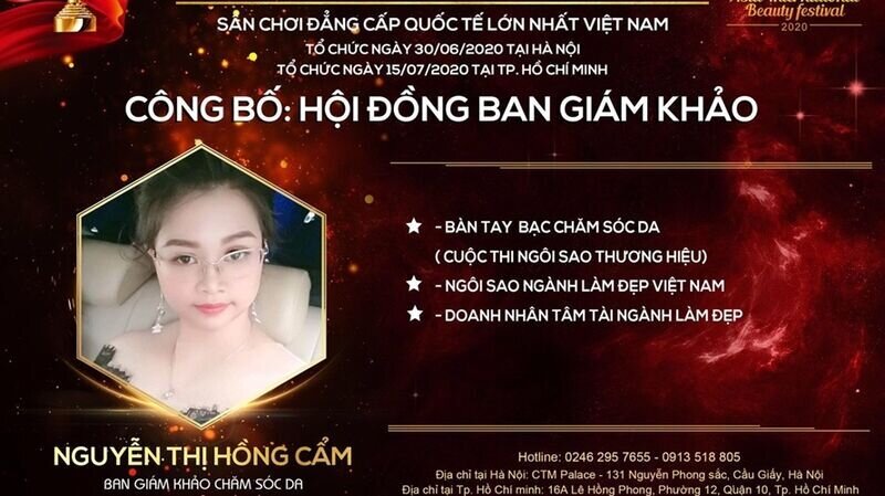 Nguyễn Thị Hồng Cẩm- giám khảo bộ môn Chăm sóc sa: Người phụ nữ tự tin, bản lĩnh vượt qua, thất bại trong cuộc sống làm chủ cuộc đời