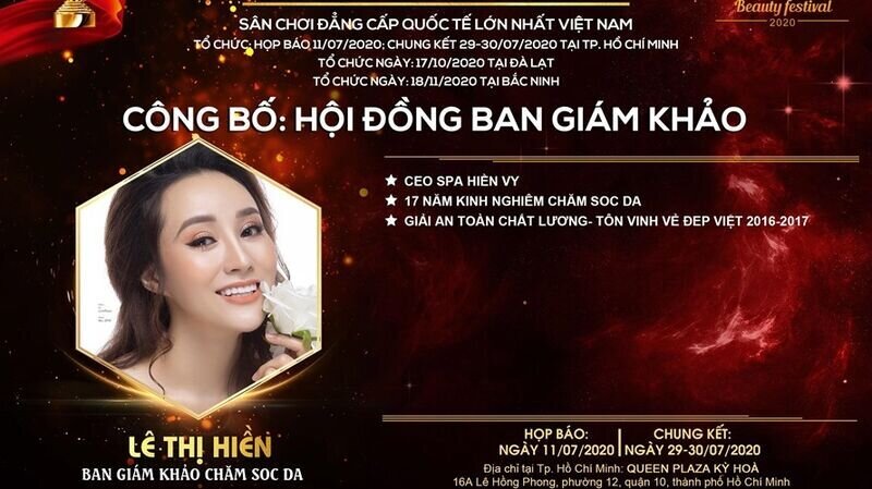 Master Lê Thị Hiền – giám khảo bộ môn Chăm sóc da tại cuộc thi Asia Beauty Festival 2020 đã sẵn sàng trên cương vị mới