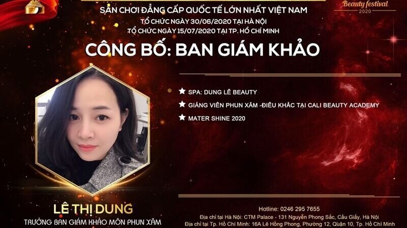 Master Dung Lê – Trưởng ban giám khảo bộ môn Phun xăm: “Tôi hạnh phúc vì được trở thành một phần nhỏ trong đại gia đình Asia International Beauty Festival 2020.”