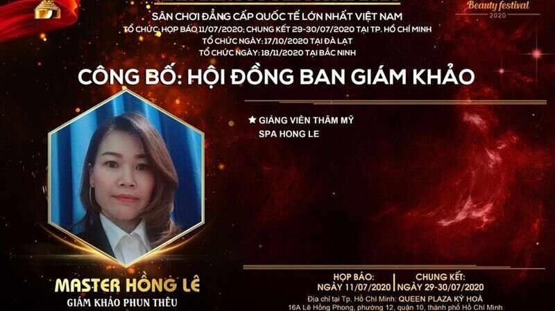 Master Hồng Lê – Giám khảo bộ môn Phun thêu: người phụ nữ độc lập, tự tin và tài năng