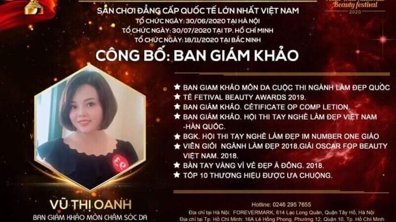 Master Vũ Thị Oanh – giám khảo bộ môn Chăm sóc Da: “Tôi hạnh phúc khi được là một phần nhỏ bé của Asia International Beauty Festival 2020.”