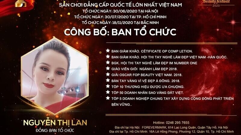 Đồng ban tổ chức- master Nguyễn Thị Lan chia sẻ gì sau đêm Chung kết Cuộc thi Asia International Beauty Festival 2020?