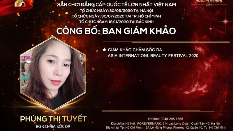Master Phùng Thị Tuyết – giám khảo bộ môn Chăm sóc da chia sẻ gì sau thành công rực rỡ tại cuộc thi Asia International Beauty Festival 2020?