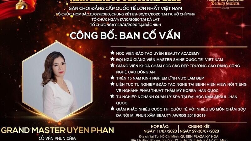 Grand Master Uyen Phan- Cố vấn bộ môn Phun xăm đã chia sẻ gì sau kết thúc cuộc thi Asia Beauty Festival 2020
