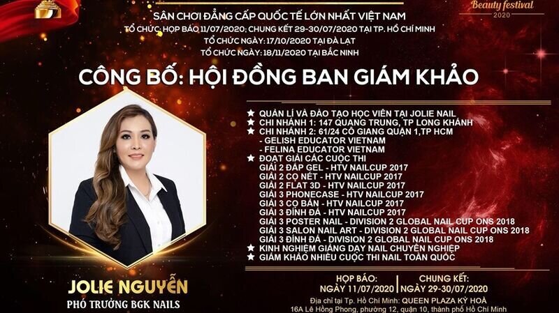 Master Jolie Nguyễn – Phó trưởng ban giám khảo bộ môn Nails: người phụ nữ sống hết mình với tình yêu dành cho ngành làm đẹp