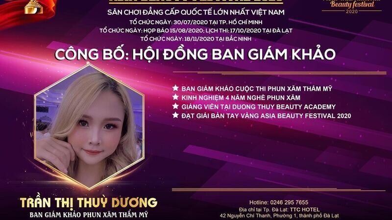 Master Dương Thùy- Ban giám khảo bộ môn Phun xăm: “Các giám khảo sẽ làm việc hết mình để tìm ra những thí sinh xuất sắc nhất”