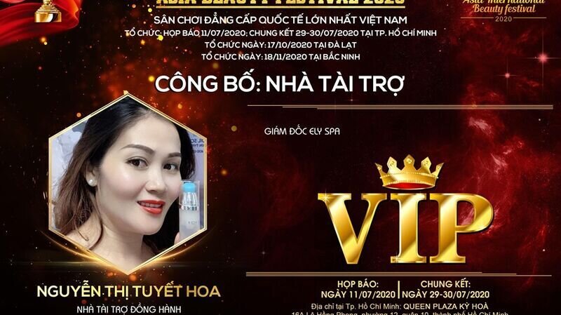 Những chia sẻ thú vị của Master Nguyễn Thị Tuyết Hoa- nhà tài trợ đồng hành tại cuộc thi Asia Beauty Festival 2020