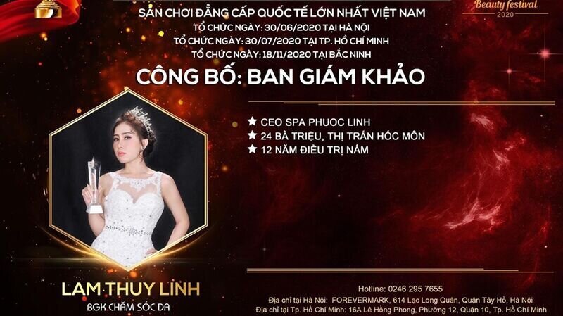 Master Lam Thuy Linh – Giám khảo bộ môn Chăm sóc da: “Tôi hi vọng ngành làm đẹp Việt sẽ ngày càng phát triển, nâng tầm sắc đẹp Việt”