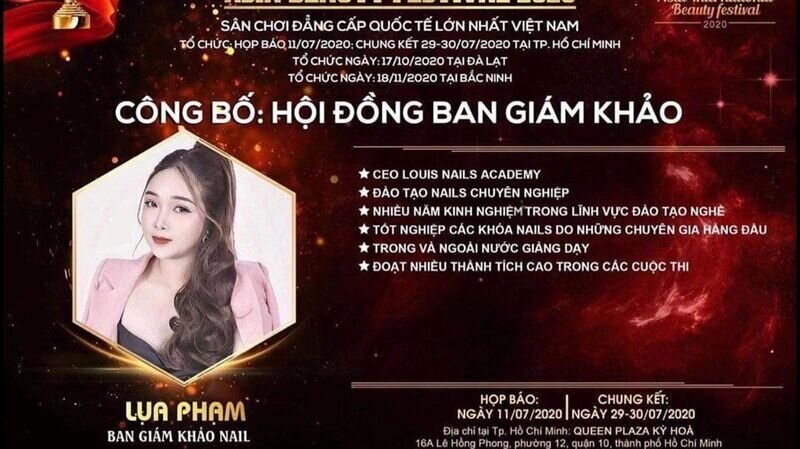 Master Lụa Phạm – ban giám khảo bộ môn Nail: cô gái trẻ với đam mê và “tài không đợi tuổi”