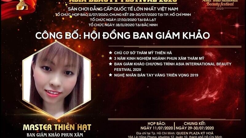 Master Thiên Hạt – Giám khảo bộ môn Phun thêu thẩm mỹ: “trên cương vị giám khảo, tôi thực sự đánh giá cao chất lượng bài thi năm nay”