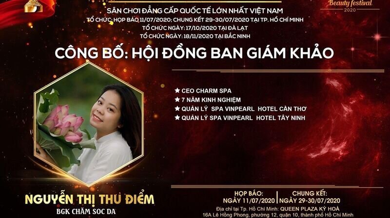 Master Nguyễn Thị Thu Điểm- giám khảo bộ môn Chăm sóc da: vị giám khảo chuyên nghiệp, công tâm của cuộc thi Asia Beauty Festival 2020