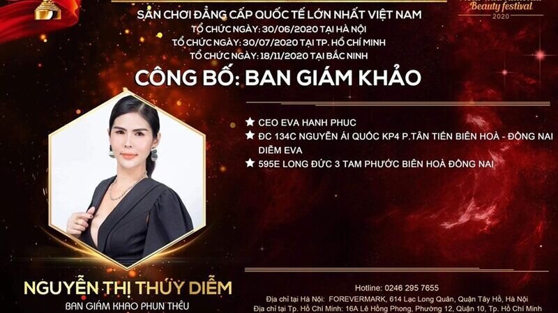 Master Nguyễn Thị Thuý Diễm – vị giám khảo chuyên nghiệp, công tâm của cuộc thi Asia Beauty Festival 2020
