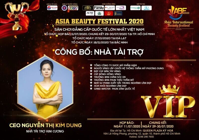 Master Nguyễn Thị Kim Dung chia sẻ gì chương trình Asia Beauty Festival 2020 với cương vị Nhà tài trợ Kim cương và đồng Ban tổ chức