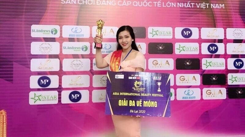 Giải ba Vẽ móng nghệ thuật cuộc thi Asia Beauty Festival 2020 xuất sắc gọi tên nghệ nhân trẻ Đoàn Minh Hiền
