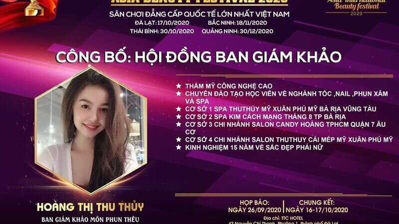 Master Hoàng Thị Thu Thủy – giám khảo bộ môn Phun thêu thẩm mỹ: “Thành công là công thức từ đam mê và nỗ lực.”