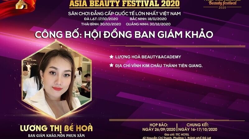 Master Lương Thị Bé Hòa – giám khảo bộ môn Phun xăm chia sẻ gì sau đêm chung kết Asia Beauty Festival 2020 tại Đà Lạt?