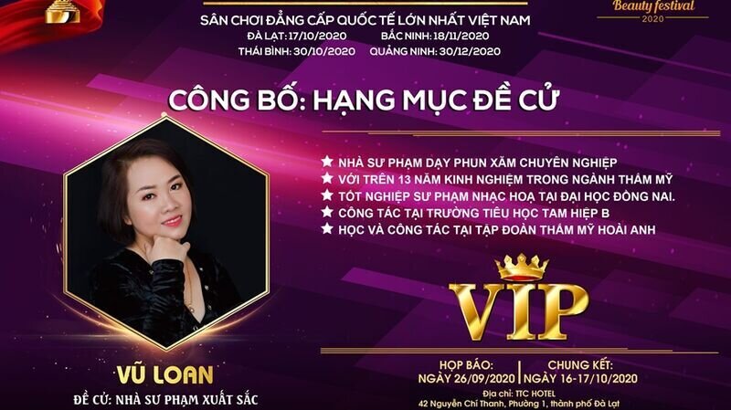 Đề cử: nhà sư phạm xuất sắc – nghệ nhân Vũ Thị Loan chia sẻ gì sau Chung kết cuộc thi Asia Beauty Festival 2020?