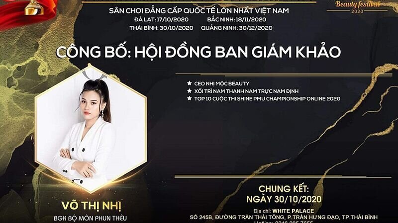 Master Võ Thị Nhị: giám khảo bộ môn Phun thêu tại cuộc thi Asia Beauty Festival 2020 tại Thái Bình – Cô gái luôn hết mình vì đam mê với ngành làm đẹp