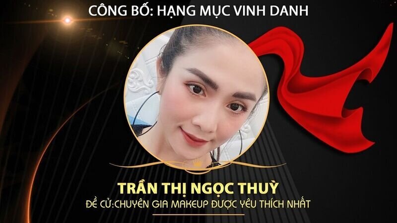 Nghệ nhân trẻ Trần Thị Ngọc Thùy xuất sắc nhận giải thưởng: Đề cử chuyên gia Makeup được yêu thích nhất tại The Best Of Asia Beauty 2020